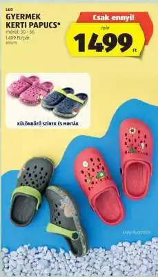 ALDI Gyermek Kerti Papucs ajánlat