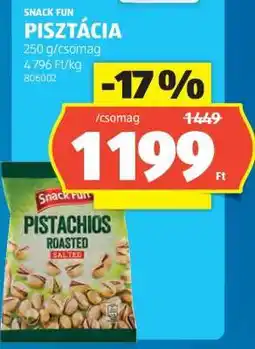 ALDI SNACK FUN PISZTÁCIA ajánlat