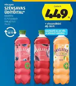 ALDI VÖSLAUER Szénsavas üdítőital ajánlat