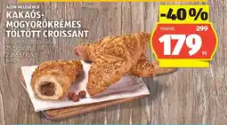 ALDI KAKAÓS-MOGYORÓKRÉMES TÖLTÖTT CROISSANT ajánlat