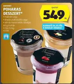 ALDI Gourmet Poharas Desszert ajánlat