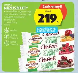 ALDI CERBONA Müzliszelet ajánlat