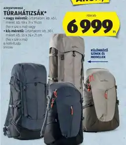 ALDI ADVENTURIDGE Túrahátizsák ajánlat