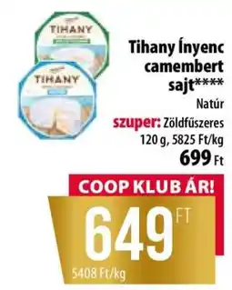 Coop Tihany Ínyenc Camembert Sajt ajánlat