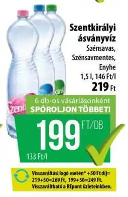 Coop SZENTKIRÁLYI Ásványvíz ajánlat