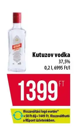 Coop Kutuzov vodka ajánlat