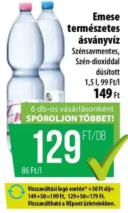 Coop Emese természetes ásványvíz ajánlat