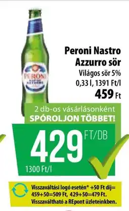 Coop Peroni Nastro Azzurro sör ajánlat
