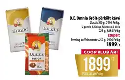 Coop D.E. Omnia őrölt-pörkölt kávé ajánlat