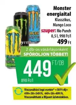 Coop MONSTER Energiaital ajánlat