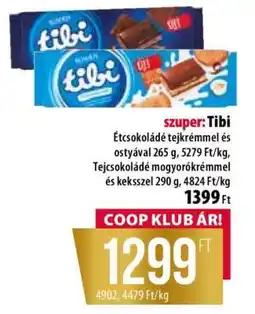 Coop Tibi Étscsokoládé ajánlat