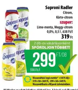 Coop Soproni Radler ajánlat