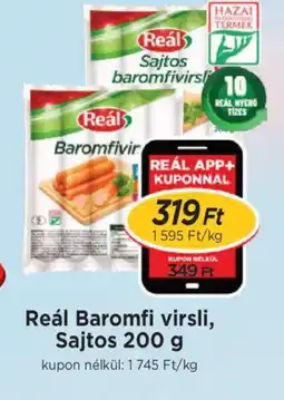 Real Reál Baromfi virsli, Sajtos ajánlat