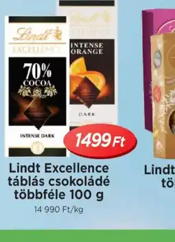 Real Lindt Excellence táblás csokoládé ajánlat