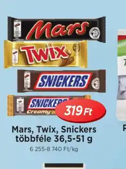 Real Mars, Twix, Snickers szelet ajánlat