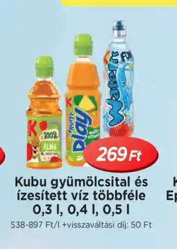 Real Kubu gyümölcsital és ízesített víz ajánlat