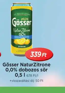 Real Gösser NaturZitrone 0,0% sör ajánlat