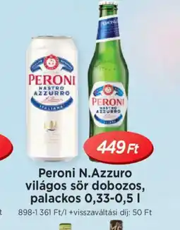 Real Peroni N.Azzurro világos sör ajánlat