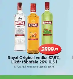 Real ROYAL Original vodka, Likőr ajánlat