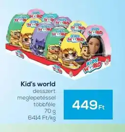 GRoby Kid's world desszert ajánlat