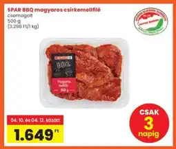 Interspar SPAR BBQ magyaros csirkemellfilé ajánlat