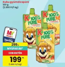 Interspar Kubu Gyümölcspüré ajánlat