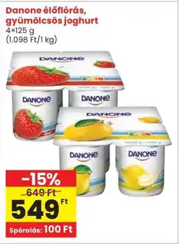 Interspar Danone élőflórás, gyümölcsös joghurt ajánlat