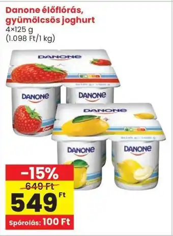 Interspar Danone élőflórás, gyümölcsös joghurt ajánlat