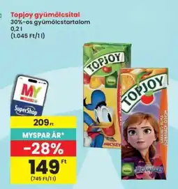 Interspar Topjoy gyümölcsital ajánlat