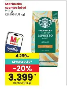 Interspar Starbucks szemes kávé ajánlat