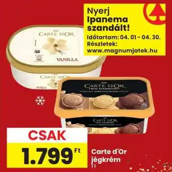 Interspar CARTE D'OR Jégkrém ajánlat