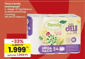 Interspar Tento Family toalettpapír ajánlat