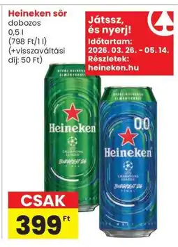 Interspar Heineken sör ajánlat