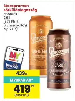 Interspar Staropramen sörkülönlegesség ajánlat