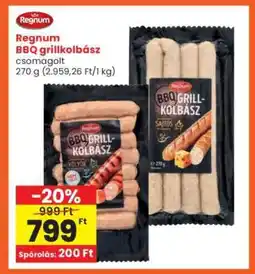 Interspar Regnum BBQ grillkolbász ajánlat