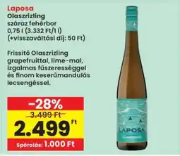 Interspar Laposa Olaszrizling ajánlat