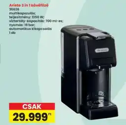Interspar Ariete 3 in 1 kávéfőző ajánlat
