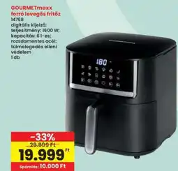 Interspar GOURMETmaxx forró levegős fritőz ajánlat