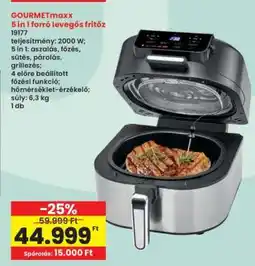 Interspar GOURMETmaxx 5 in 1 forró levegős fritőz ajánlat