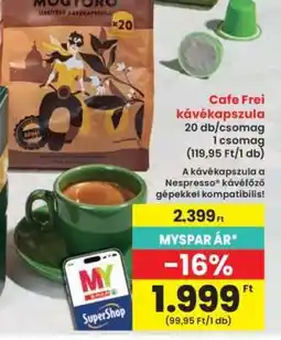 Interspar CAFE FREI Kávékapszula ajánlat