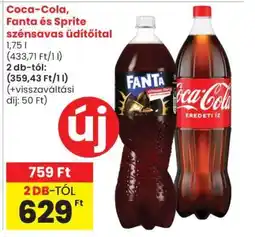 Spar Coca-Cola, Fanta és Sprite szénsavas üdítőital ajánlat