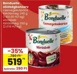 Spar Bonduelle zöldségkonzerv ajánlat