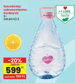 Interspar SZENTKIRÁLYI Szénsavmentes ásványvíz ajánlat