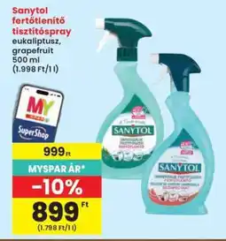 Interspar Sanytol fertőtlenítő tisztítóspray ajánlat