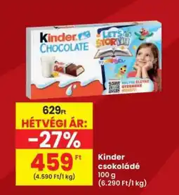 Interspar KINDER Csokoládé ajánlat