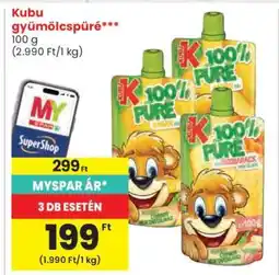 Spar Kubu Gyümölcspüré ajánlat