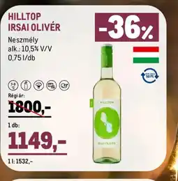 Metro HILLTOP IRSAI OLIVÉR ajánlat