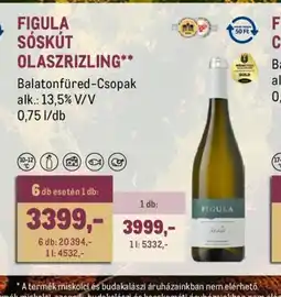 Metro FIGULA SSKÚT OLASZRIZLING ajánlat