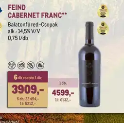 Metro FEIND CABERNET FRANC ajánlat