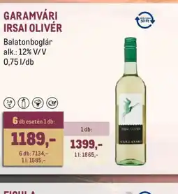 Metro GARAMVÁRI IRSAI OLIVÉR ajánlat